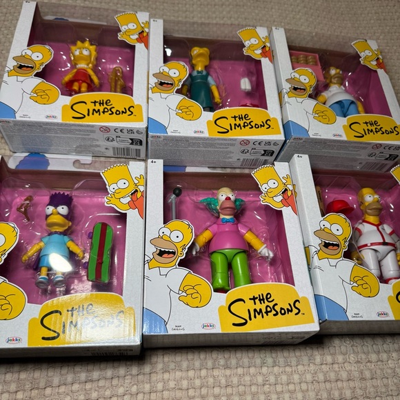 The Simpsons Jakks Pacific 2.5-inch Figure Wave 4 Complete Set of 6